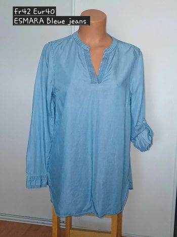 Blouse bleue jeans fr42 Eur40 Esmara