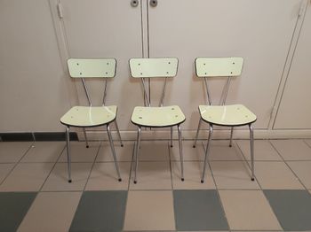 Chaise Formica et métal vintage