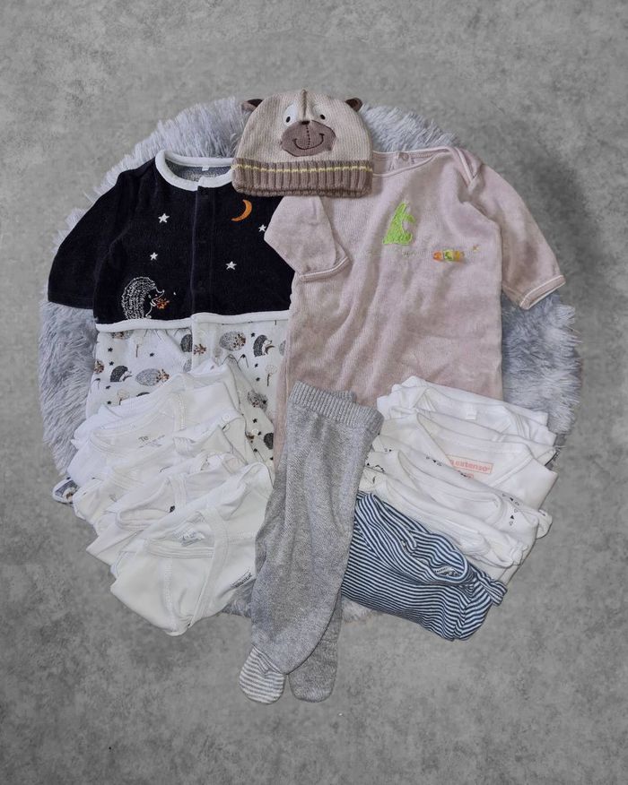 lot 13 vêtements bébé garçon 1 mois - photo numéro 2