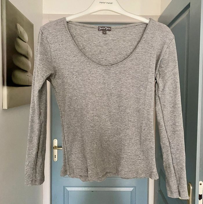 Tee shirt manches longues gris grain de malice Taille S - photo numéro 3