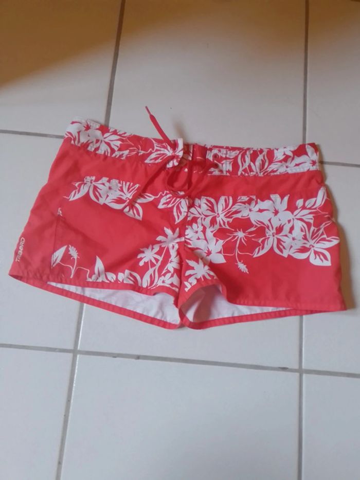 Short de bain femme rouge et blanc Tribord - photo numéro 7