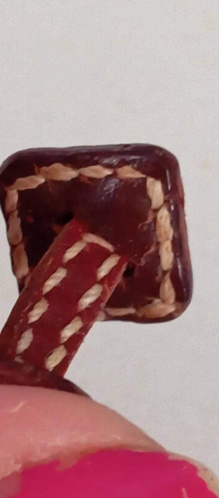 Boutons de manchette vintage en cuir - photo numéro 7