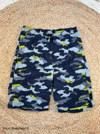 Short de Bain Eddie Bauer Noir Gris Vert Homme S | Très Bon État | Swimwear Outdoor | SM169