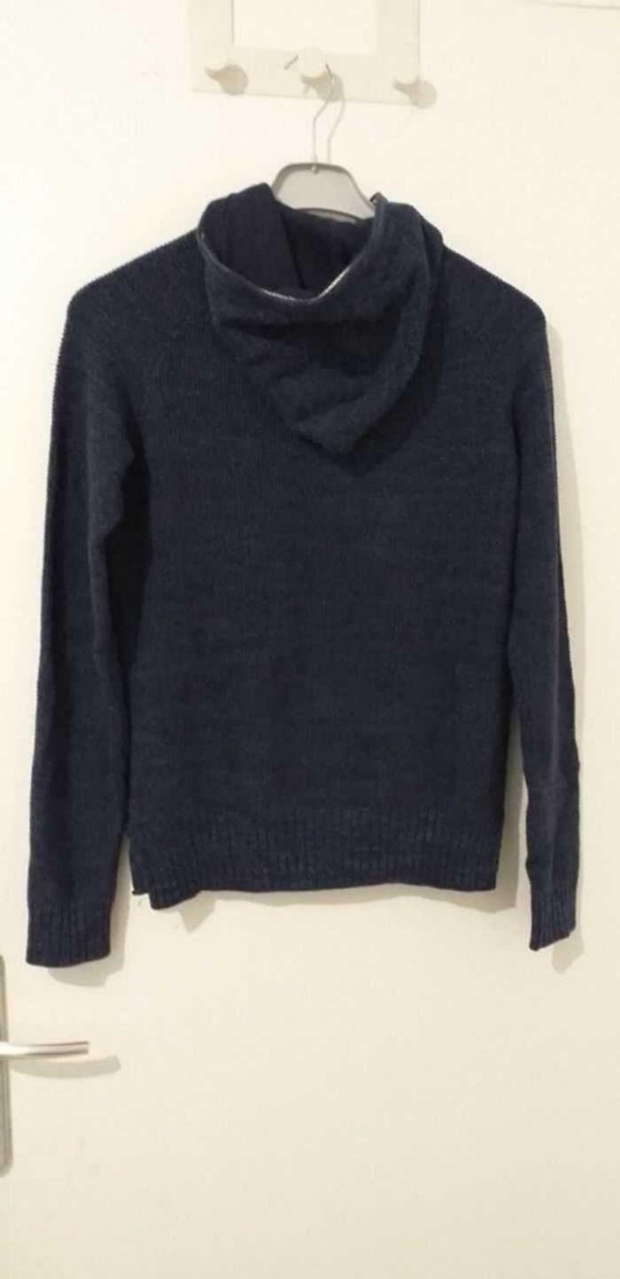 Pull garçon à capuche H&M bleu marine taille 12 /14 ans - photo numéro 3