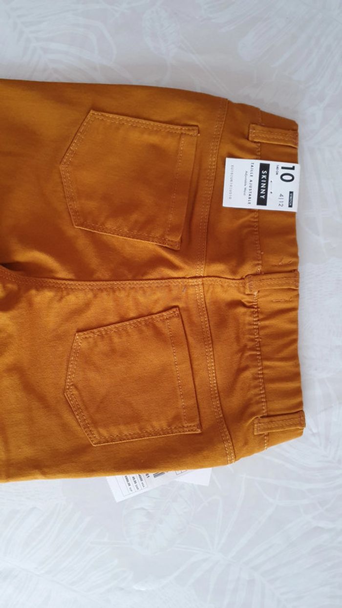 Jean/pantalon skinny 10 ans couleur moutarde - photo numéro 5