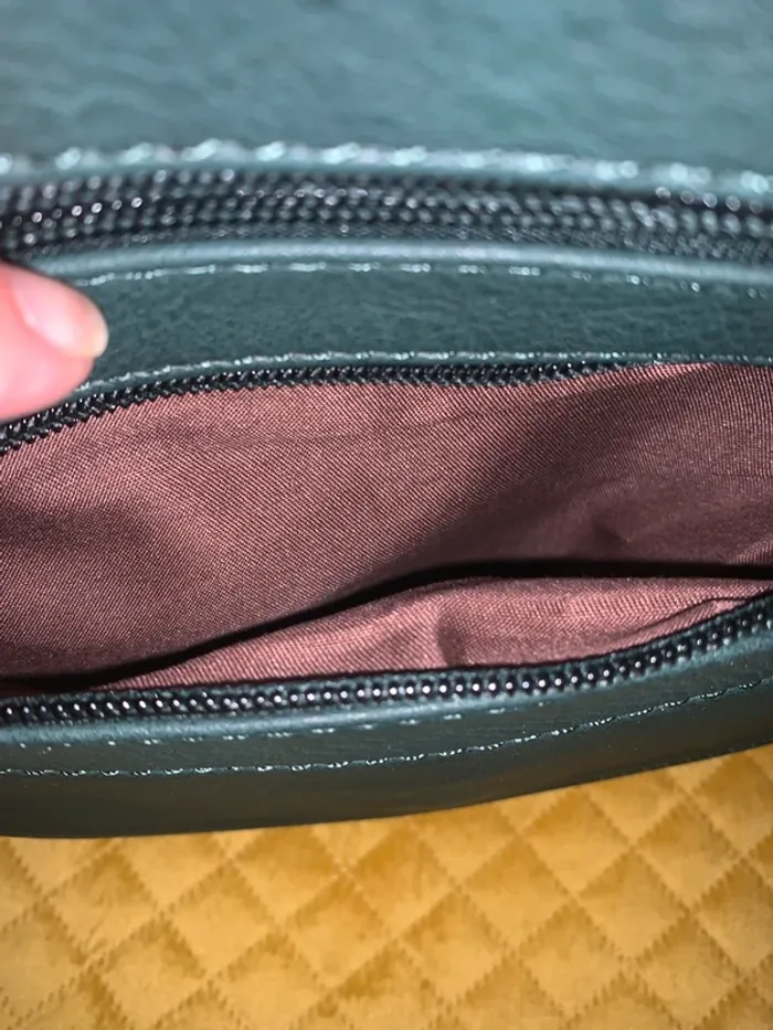 Sac à main vert bouteille lanière réglable - photo numéro 7