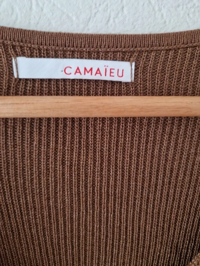 Pull col V Camaïeu - photo numéro 3