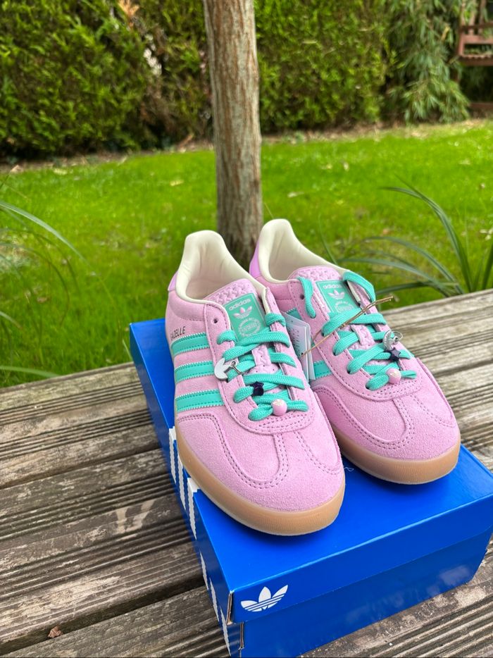 Adidas Gazelle lilas rose vert pastel - photo numéro 6