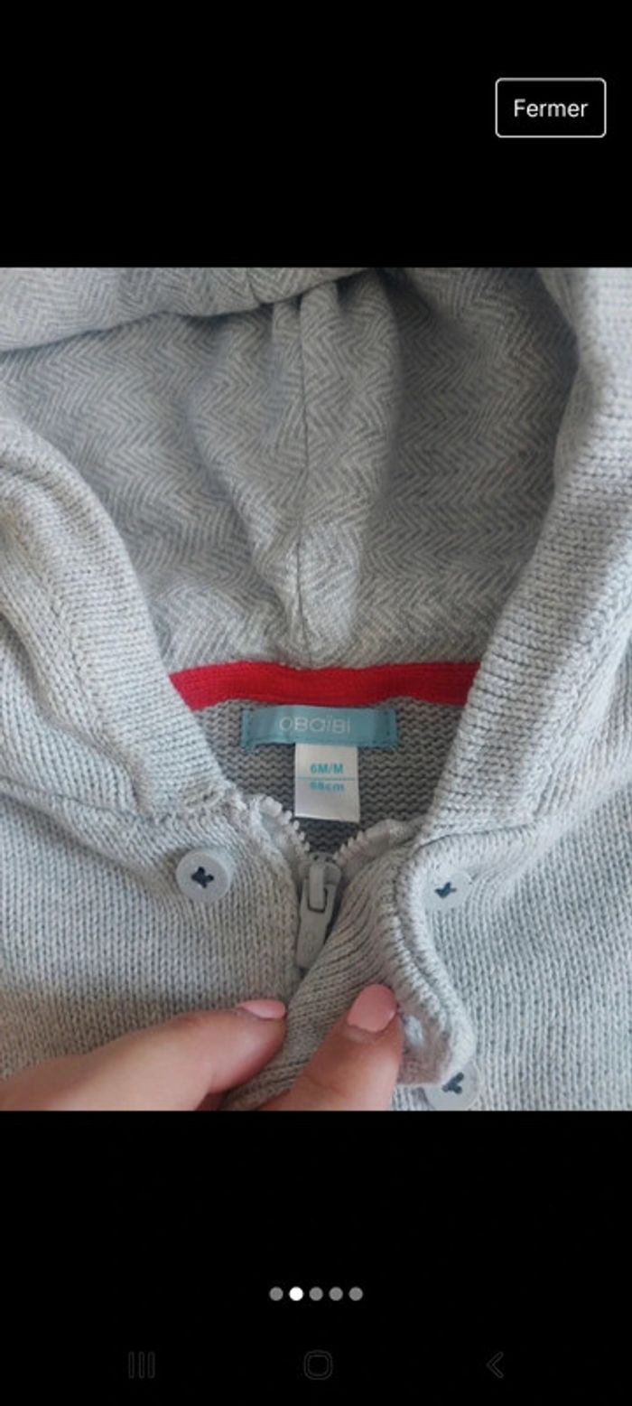 Gilet obaibi neuf 6mois - photo numéro 3