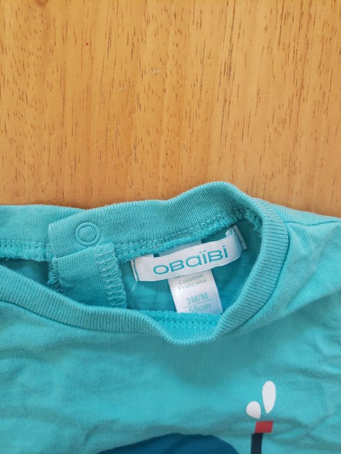 T shirt baleine garçon 3 mois obaibi - photo numéro 2