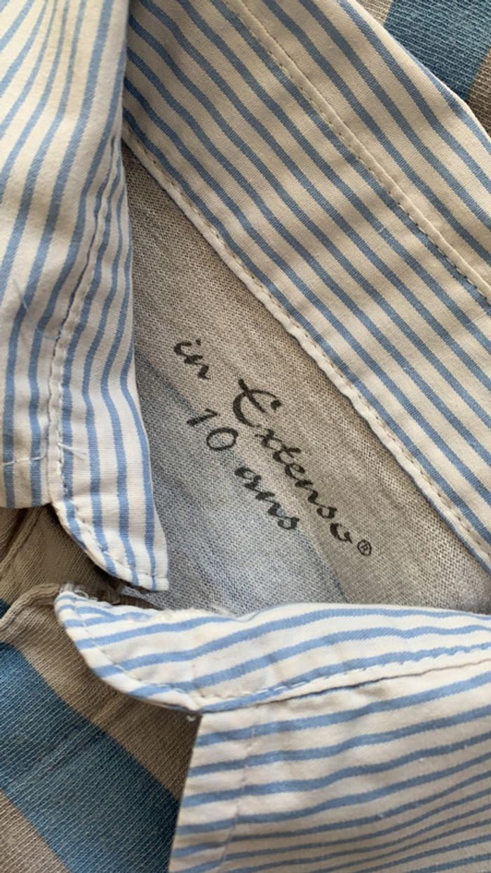 Polo manches longues 10 ans bleu/ gris - photo numéro 5