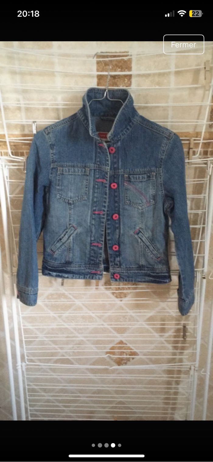 Ensemble veste en jeans et veste manches longues  fille - photo numéro 4