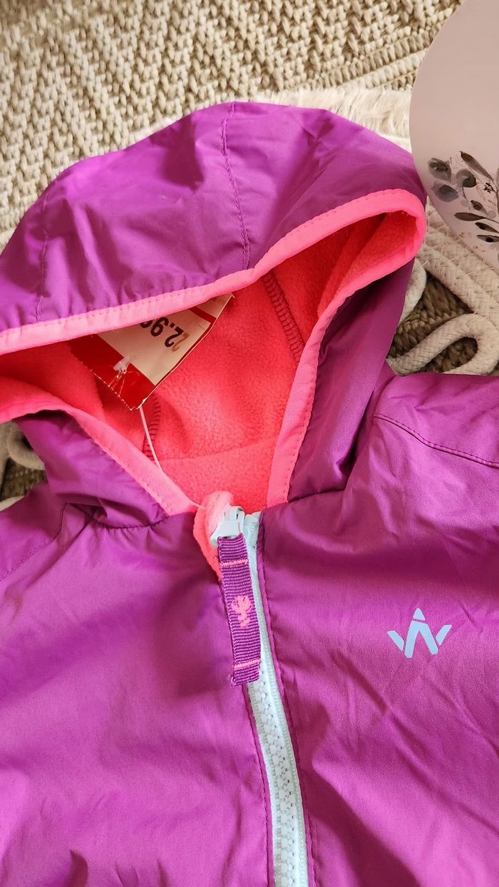 Manteau Parka Fille 18mois Wanabee Violet Rose Neuf - photo numéro 2