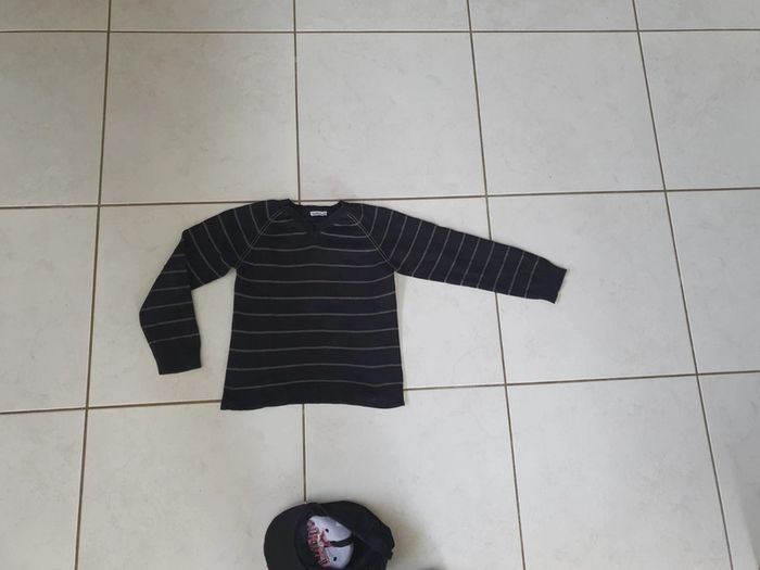 Pull col V garçon 8/10 ans tao v12