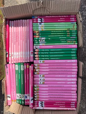 Lot 58 livres enfants bibliothèque rose et verte le club des cinq Alice etc