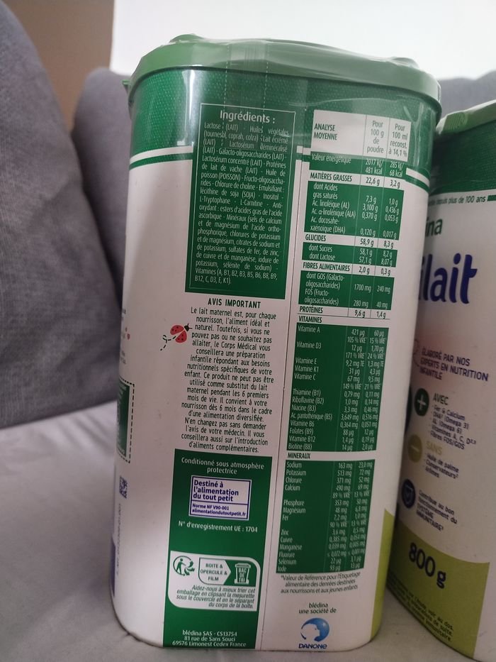 Lait en poudre blédilait/blédina - photo numéro 3