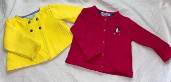 lot gilet Obaibi + gilet La compagnie des petits (plus rose en vrai) 6 mois