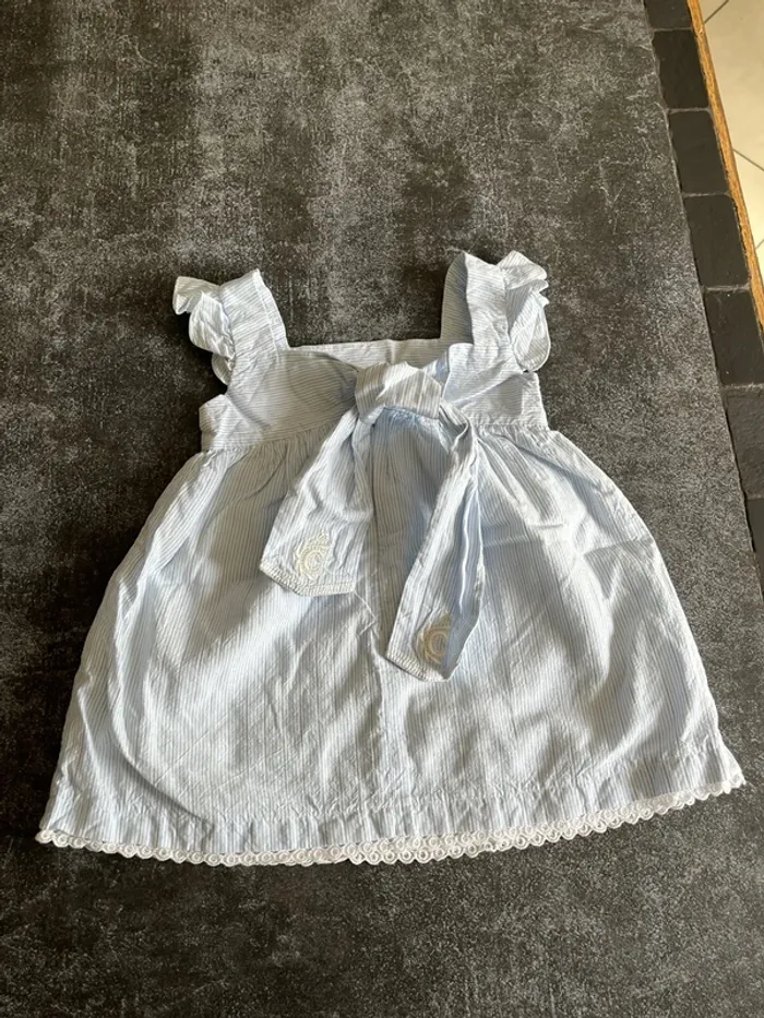 Robe bretelle bleue clair 6 mois Chloé - photo numéro 4