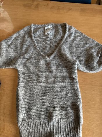 Pull épais chaud irisé gris