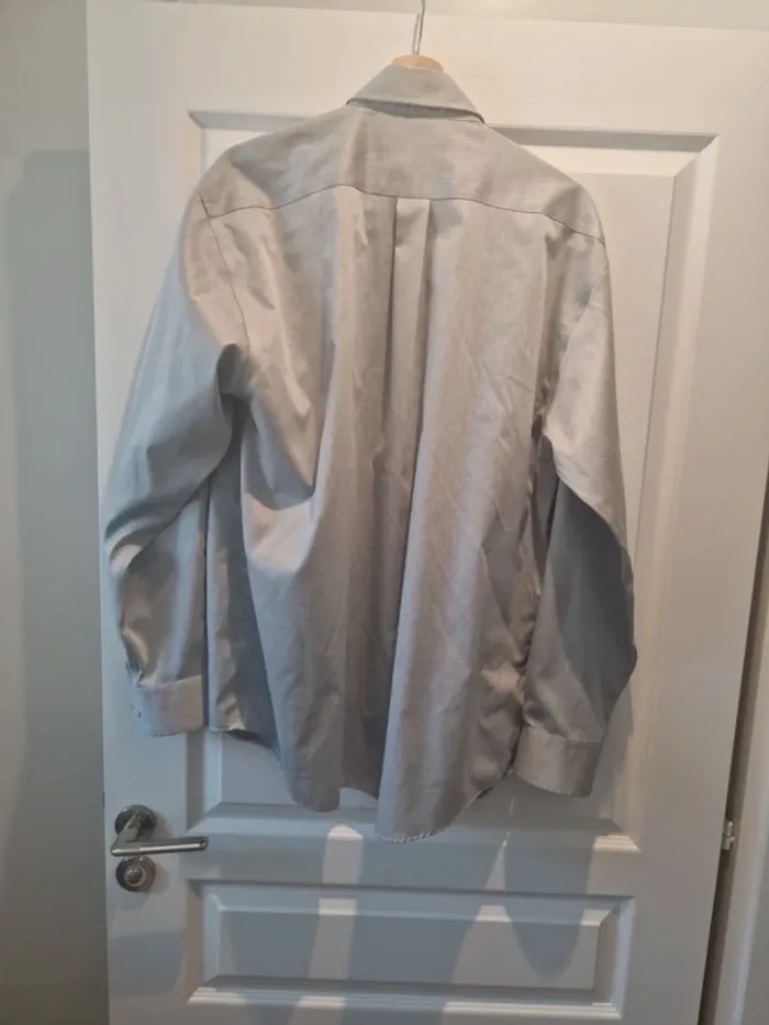 Chemise grise marks and spencer taille l tres bon etat coton - photo numéro 6