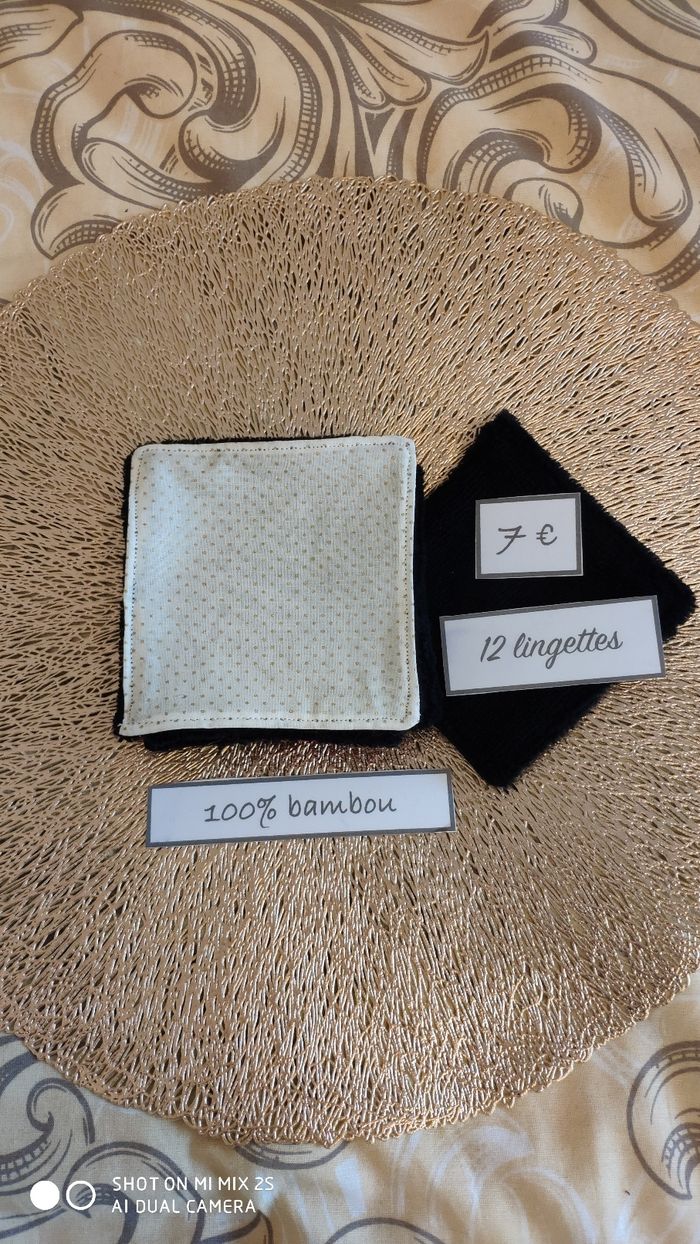 12 lingettes lavables neuf