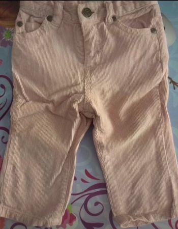 Pantalon en velours, rose, 6 mois, Vertbaudet