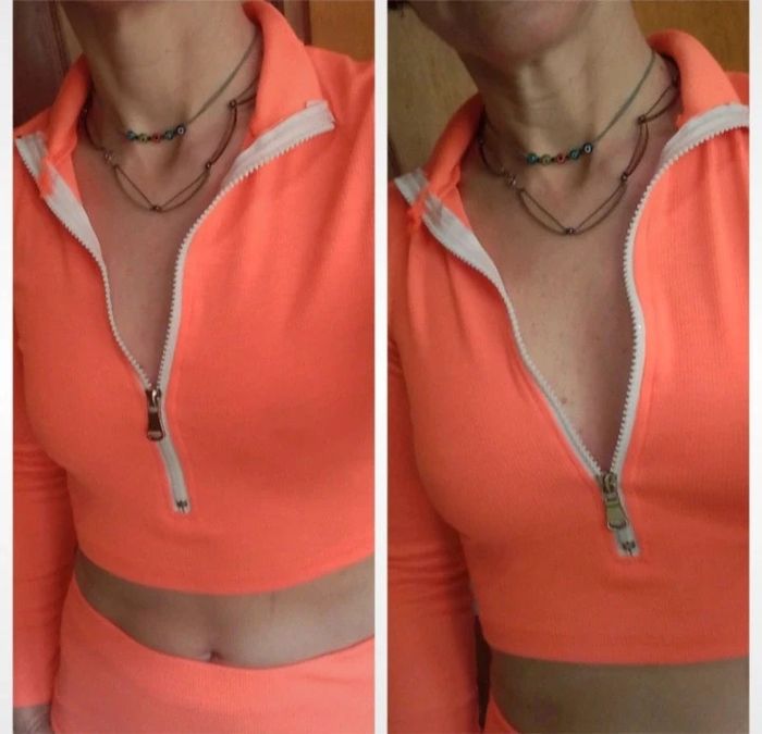 Ensemble croq top et jupe femme orange - photo numéro 12
