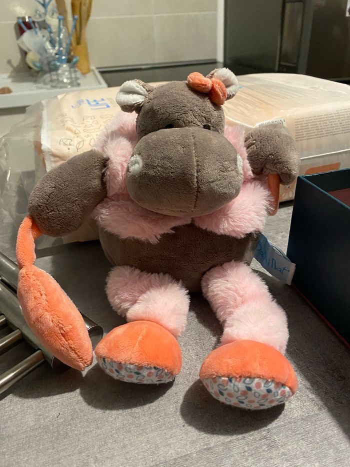 Peluche hippopotame fille