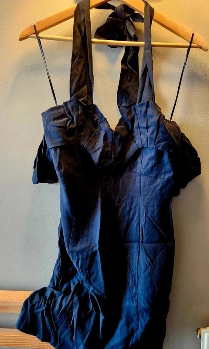 Robe courte bleu nuit Naf Naf - photo numéro 2