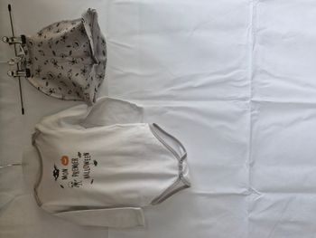 Ensemble 24 mois Pommette Blanc gris mon 1er halloween citrouille chauve-souris squelette araignée