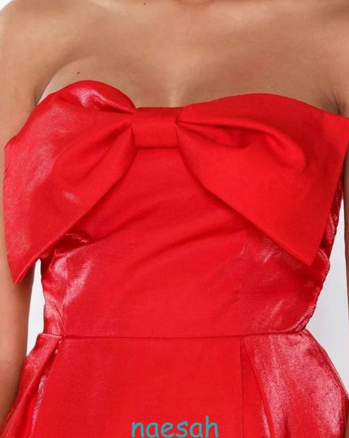 Robe Coktail Courte avec Nœud Neuve - photo numéro 4