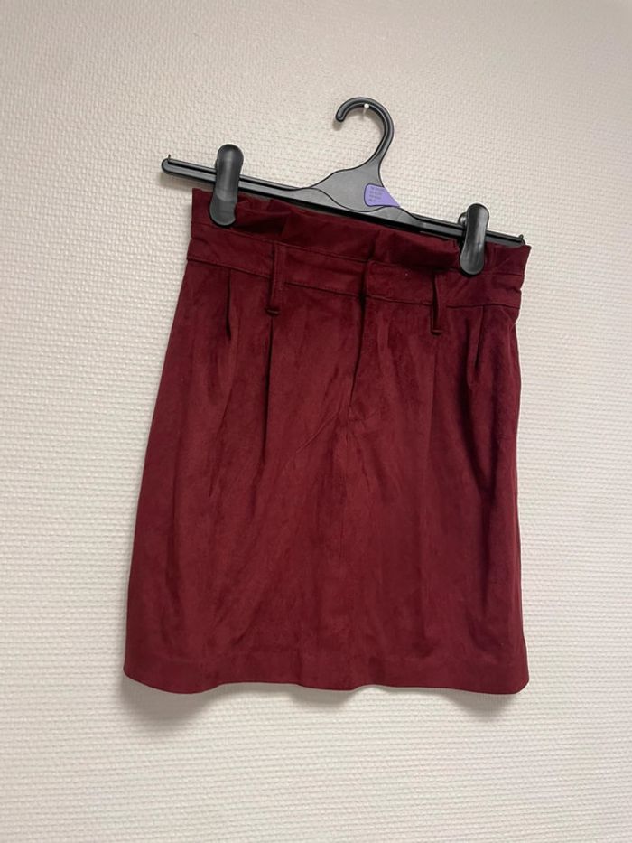 jupe bordeaux femme bershka - photo numéro 2