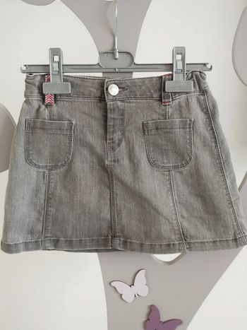 Jupe en jean grise Lisa Rose taille 8 ans