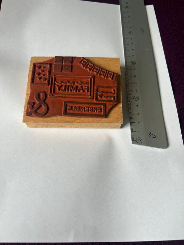 Tampon bois Family Florilèges design - photo numéro 3