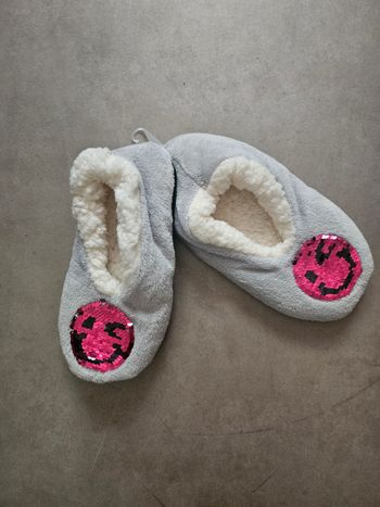 Chaussons fourrés à sequins