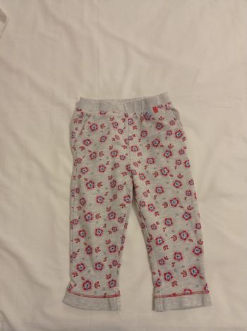 Pantalon avec deux poches sur les côtés taille élastique avec motif petite fleur pantalon très chaud