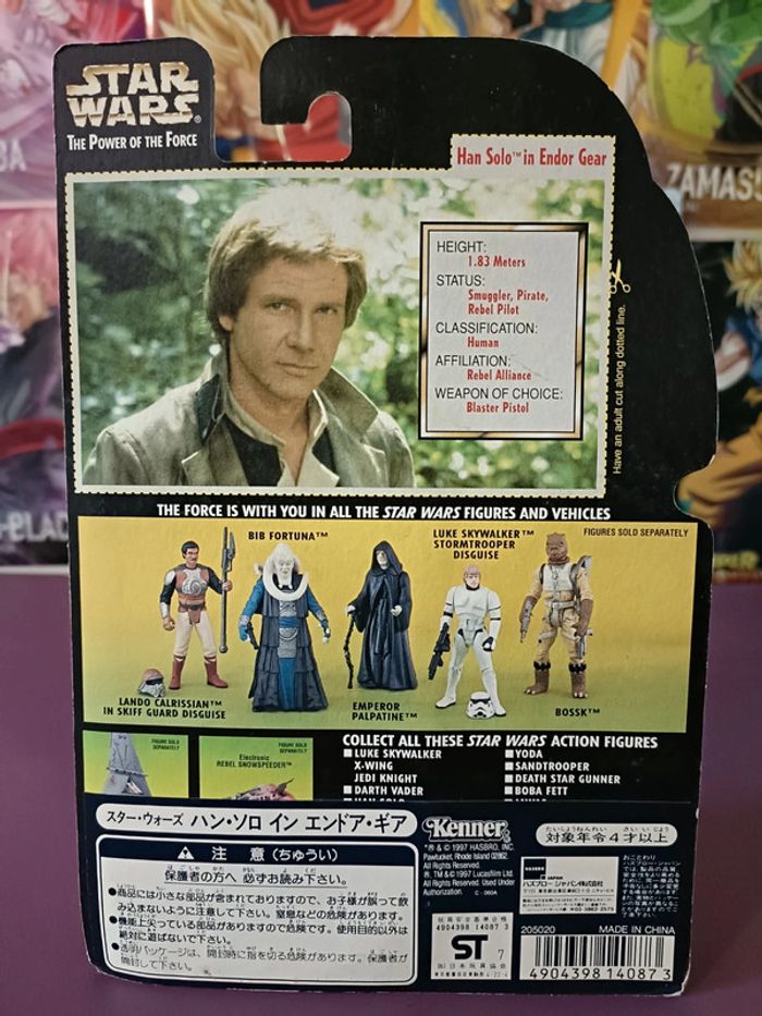 Figurine Star Wars POTF Han Solo in Endor Gear Kenner Tomy Japan 1997 - photo numéro 2