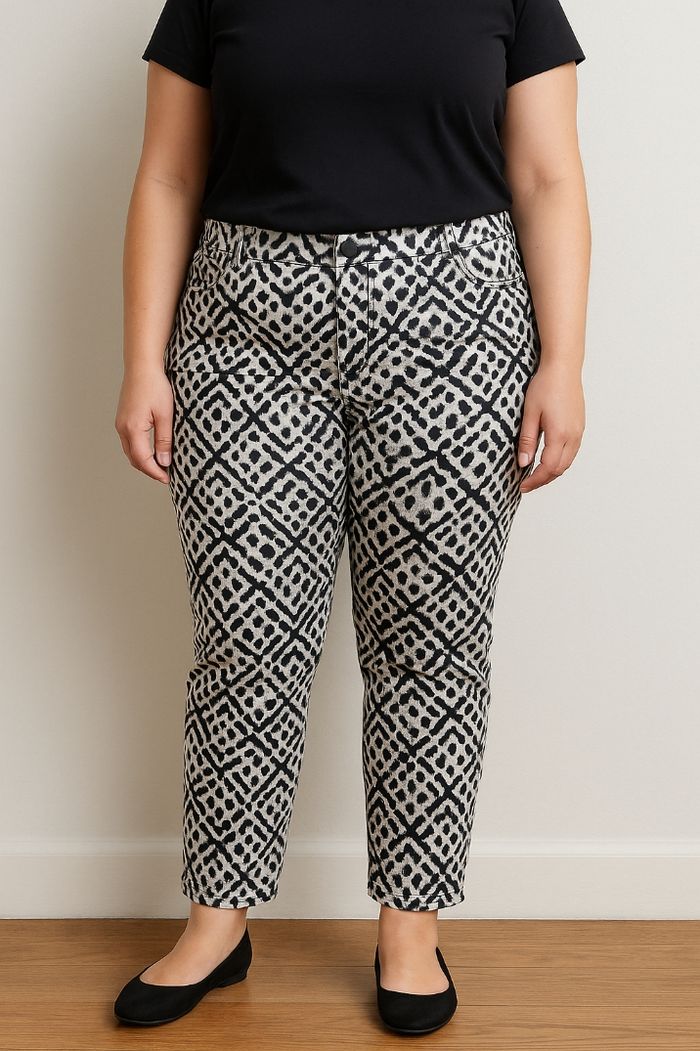 Pantalon imprimé noir et blanc - photo numéro 9