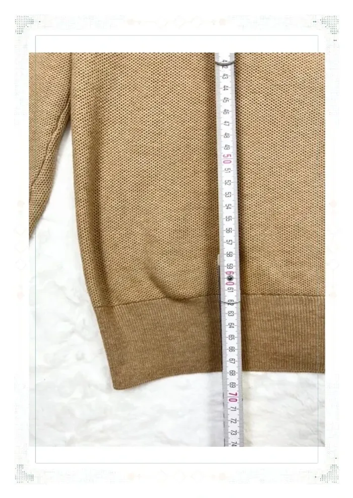 Ralph Lauren pull col rond marron clair homme taille S coton pima - photo numéro 11