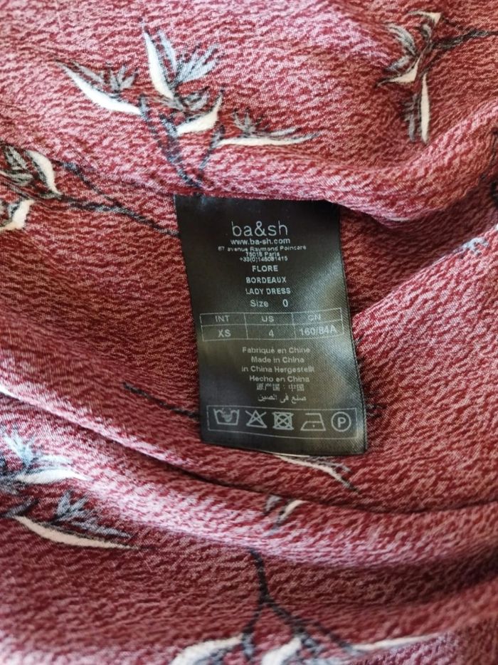 Robe Flore bordeaux Ba&sh XS/34 vintage Ba&sh Beebs by Kiabi