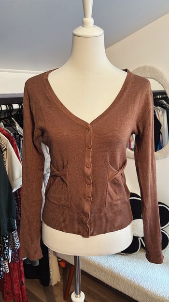 Gilet marron fin Boutique Indépendante TU