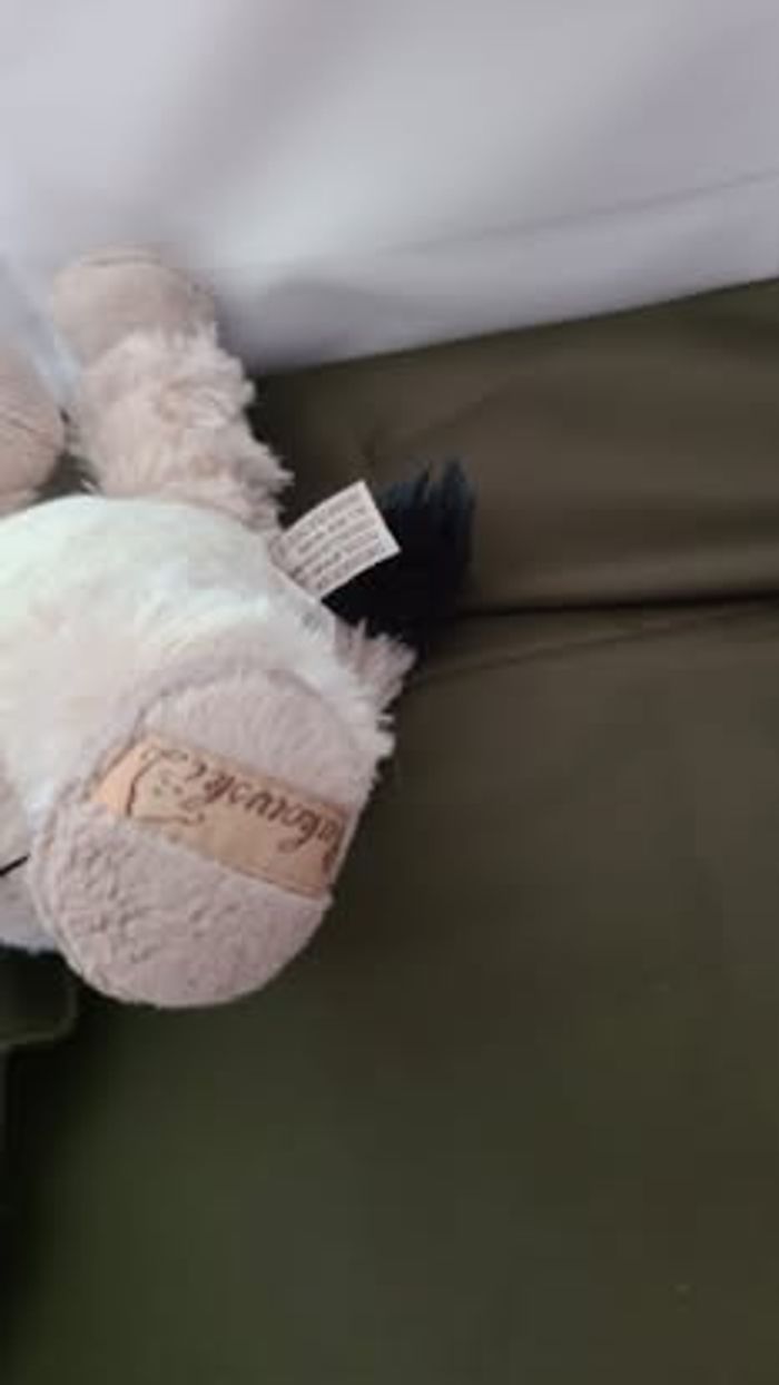 Peluche ane Marcel BUKOWSKI beige poil long - photo numéro 7