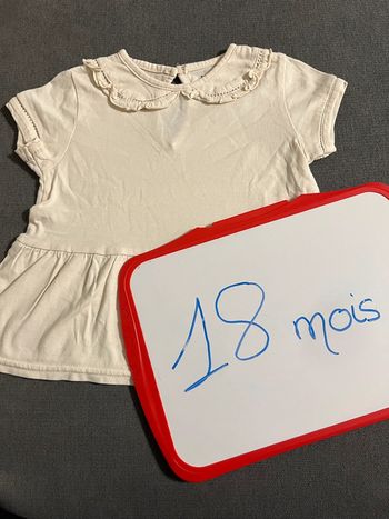Blouse manches courtes Kiabi 18 mois