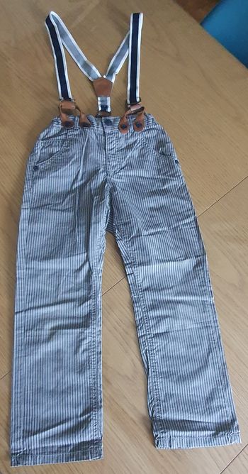 Pantalon fin 5 ans avec bretelles
