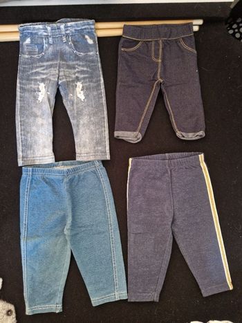 Lot de 4 Leggings Bébé Fille 6 M