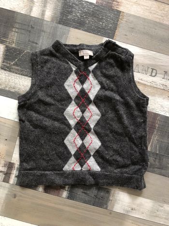 Pull sans manche grain de blé 18 mois