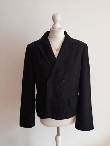 Veste noire habillée doublée lin & viscose Camaieu Taille 40