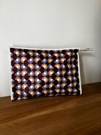 Vintage petite trousse de toilette imprimé rétro