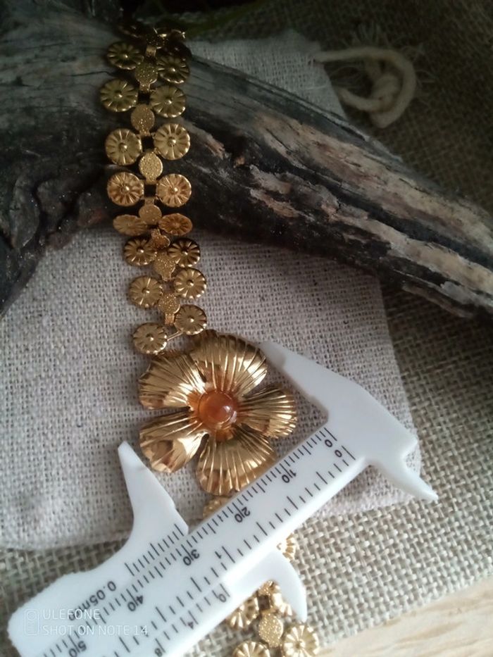 Bracelet bohème pierre du soleil naturelle - photo numéro 3