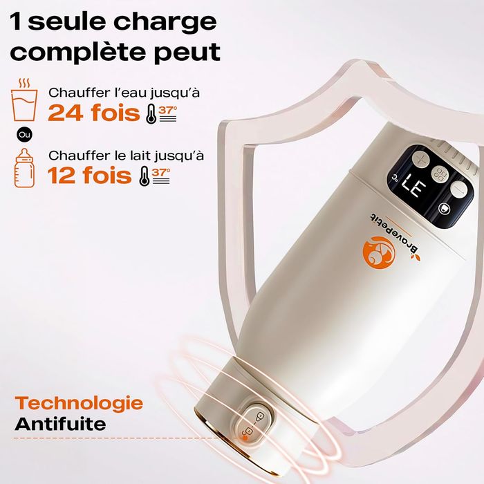 NEUF - Lot Chauffe Biberon Nomade BravePetit + Accessoires (Boîte doseuse / Brosse) - photo numéro 9